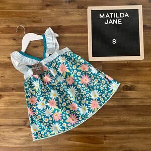 NWT Matilda Jane Dream Chasers Sleeveless Happy Florals Tunic Top Green Pink 8